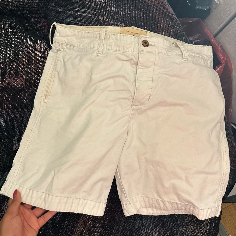 Men's White Casual Shorts